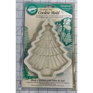 Wilton Christmas Tree Cookie Mold Ovenproof Handcrafted Stoneware NOS 1997
